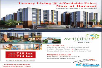 Live a luxury life @ affordable price at Magnolia Srijana in Kolkata